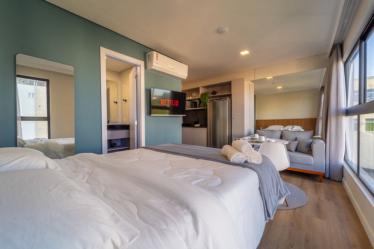 LOFT UP 508 Mobiliado | WIFI | Piscina | Academia