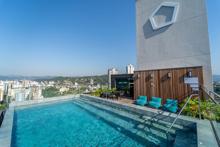 UP 1401 Prox Vila Germânica - Piscina - Vaga Wifi